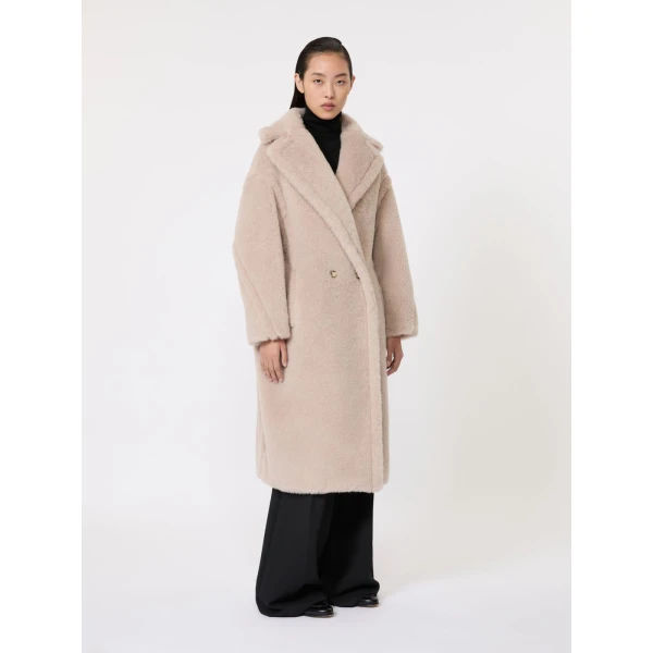 Max Mara Tedgirl Alpaca and Wool Teddy Bear Icon Coat in Sand | Wool Coat | Luxury Shoes 