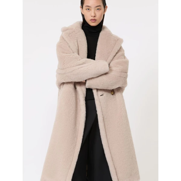 Max Mara Tedgirl Alpaca and Wool Teddy Bear Icon Coat in Sand | Wool Coat | Luxury Shoes 