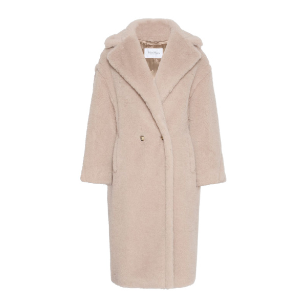 Max Mara Tedgirl Alpaca and Wool Teddy Bear Icon Coat in Sand | Wool Coat | Luxury Shoes 