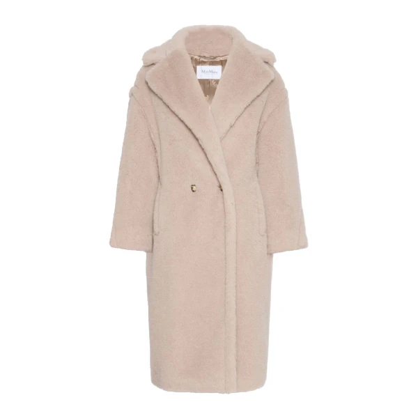 Max Mara Tedgirl Alpaca and Wool Teddy Bear Icon Coat in Sand | Wool Coat | Luxury Shoes 