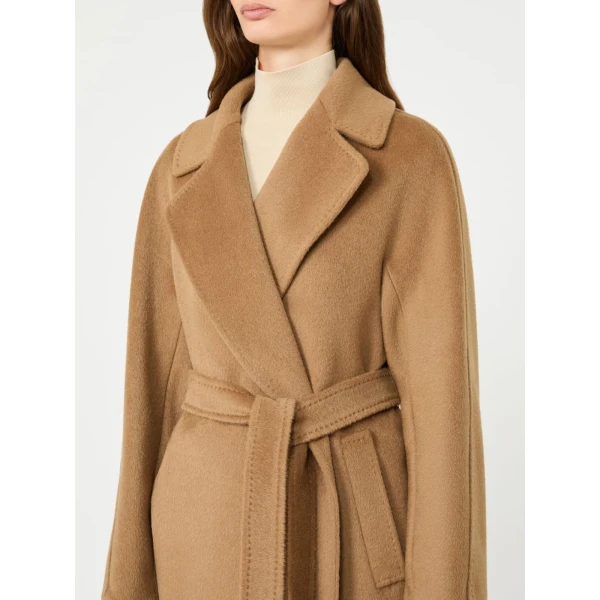 Max Mara Tempera Wool and Alpaca Teddy Coat in Camel | Wool Coat | Luxury Shoes 