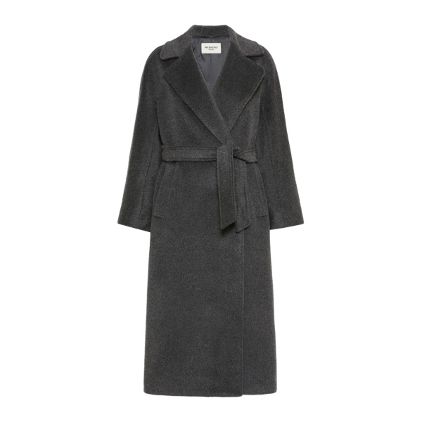 Max Mara Tempera Wool and Alpaca Teddy Coat in Dark Grey | Wool Coat | Luxury Shoes 