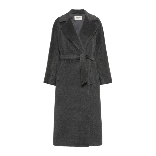 Max Mara Tempera Wool and Alpaca Teddy Coat in Dark Grey | Wool Coat | Luxury Shoes 