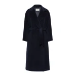 Max Mara Tempera Wool and Alpaca Teddy Coat in Navy | Wool Coat | Luxury Shoes 
