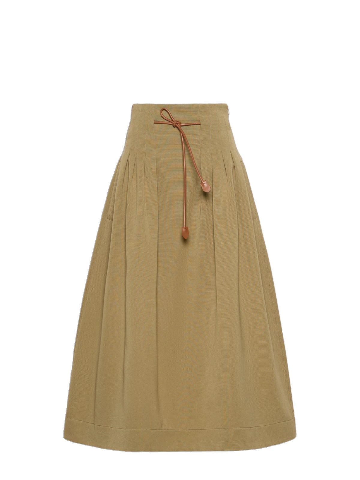 Max Mara Tempio Pleated Cotton Ottoman Skirt in Khaki Max Mara Tempio Pleated Cotton Ottoman Skirt in Khaki | Pleated Skirts | Luxury Shoes