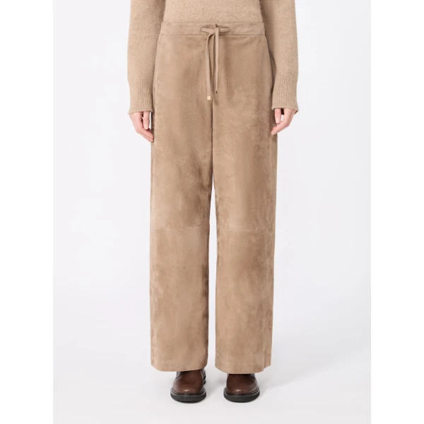 Max Mara Tempio Suede Joggers in Colonial | Sweatpants | Luxury Shoes 