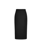 Max Mara Tenda Sable-Look Camel Pencil Skirt in Black | Pencil Skirts | Luxury Shoes 