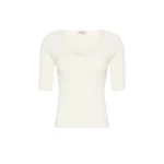 Max Mara Tenente Rib-Knit Stretch Viscose Jumper in Ecru | Sweaters | Luxury Shoes 