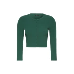 Max Mara Tennis Fine Rib Viscose Cardigan in Green | Cardigan | Luxury Shoes 