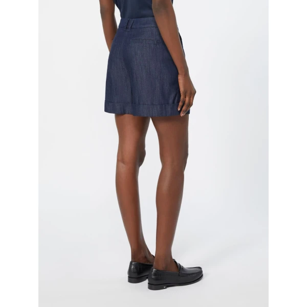 Max Mara Tenue Cotton Denim Shorts in Midnight Blue | Shorts | Luxury Shoes 