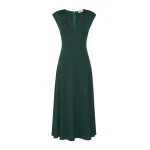 Max Mara Ter Long Interlock Jersey Dress in Green | Maxi Dresses | Luxury Shoes 