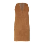 Max Mara Terra Short Suede Dress in Camel | Mini Dresses | Luxury Shoes 