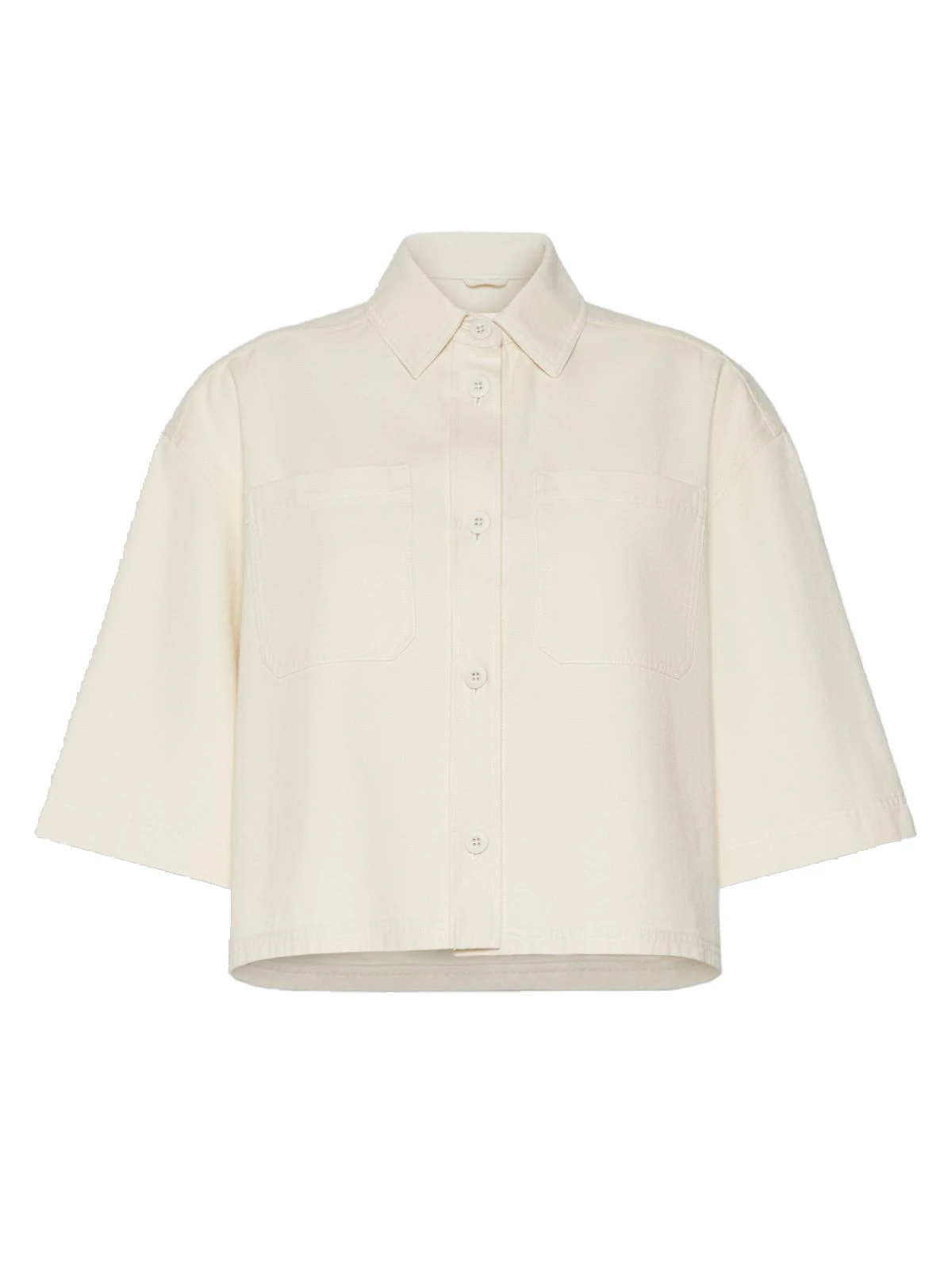 Max Mara Terra Washed Cotton Cropped Jacket in Ecru Max Mara Terra Washed Cotton Cropped Jacket in Ecru | Jackets | Luxury Shoes