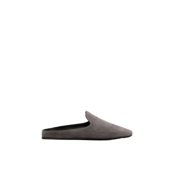 Tessile Suede Mules in Medium Grey
