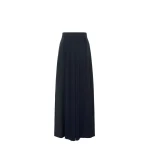 Max Mara Tiglio Wool Trousers with Plisse Detail in Ultramarine | Wide leg pants | Luxury Shoes 