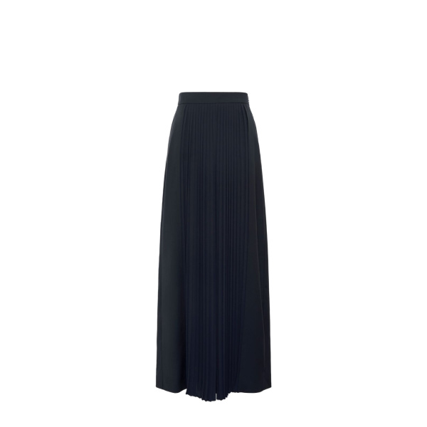 Max Mara Tiglio Wool Trousers with Plisse Detail in Ultramarine | Wide leg pants | Luxury Shoes 