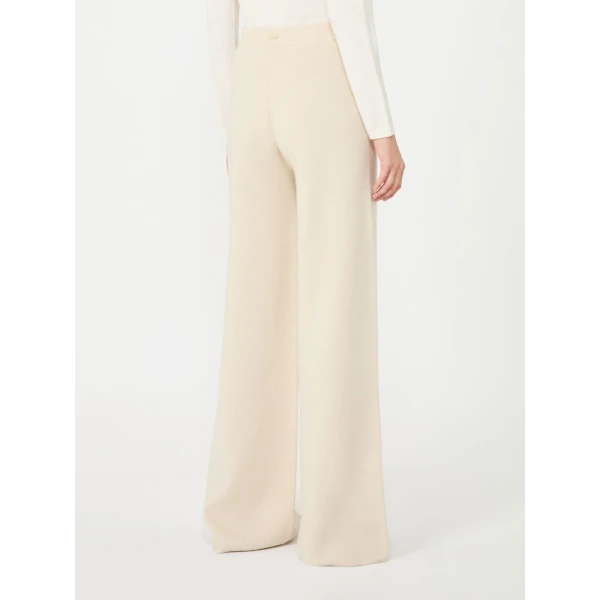 Max Mara Timore Wide Wool and Cashmere Trousers in Beige | Wide leg pants | Luxury Shoes 