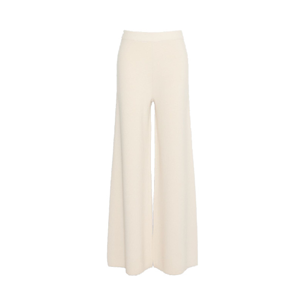 Max Mara Timore Wide Wool and Cashmere Trousers in Beige | Wide leg pants | Luxury Shoes 