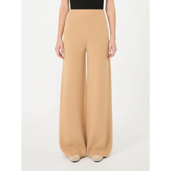 Max Mara Timore Wide Wool and Cashmere Trousers in Camel | Wide leg pants | Luxury Shoes 
