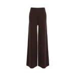 Max Mara Timore Wide Wool and Cashmere Trousers in Dark Brown | Wide leg pants | Luxury Shoes 