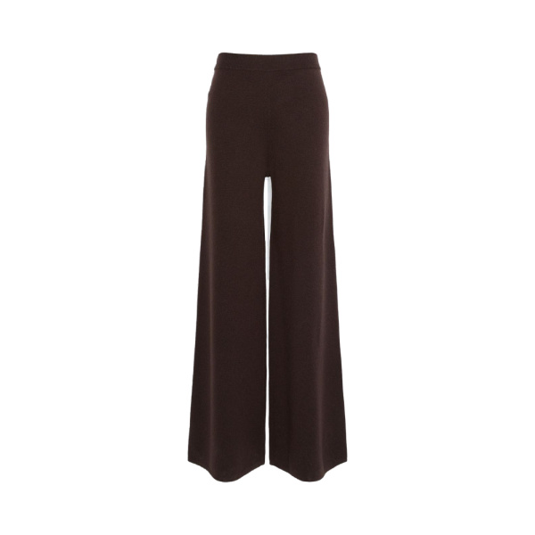 Max Mara Timore Wide Wool and Cashmere Trousers in Dark Brown | Wide leg pants | Luxury Shoes 