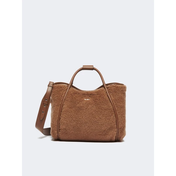 Max Mara Tmarins Small Teddy Marine Bag in Camel | Clutch Bags | Luxury Shoes 