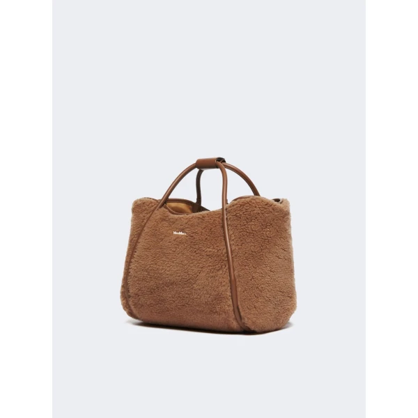 Max Mara Tmarins Small Teddy Marine Bag in Camel | Clutch Bags | Luxury Shoes 