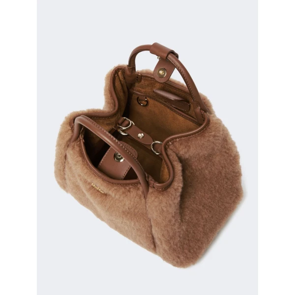 Max Mara Tmarinxs Extra Small Teddy Marine Bag in Camel | Mini Bags | Luxury Shoes 