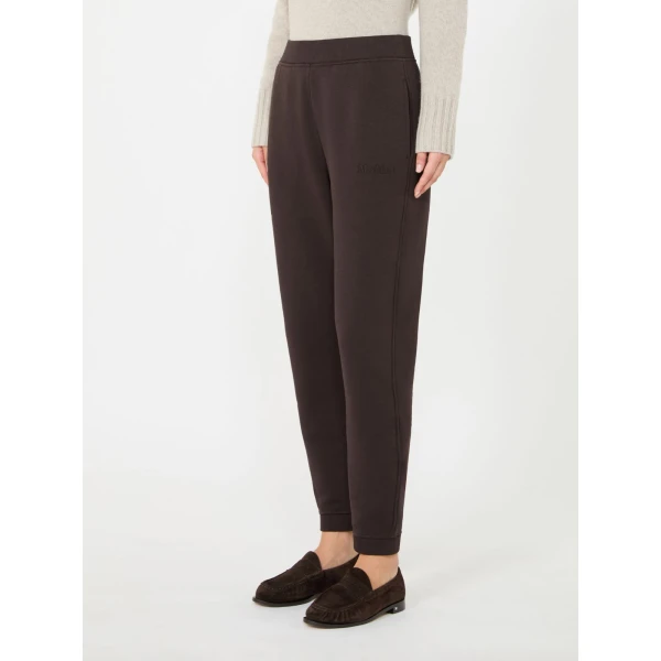 Max Mara Tornado Fleece Jersey Joggers in Brown | Sweatpants | Luxury Shoes 
