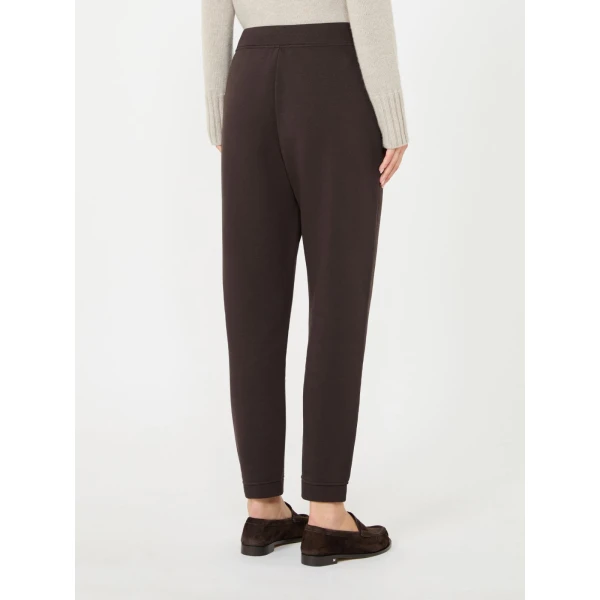 Max Mara Tornado Fleece Jersey Joggers in Brown | Sweatpants | Luxury Shoes 