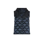 Max Mara Trefa Water-Repellent Canvas Padded Gilet in Midnight Blue | Vests | Luxury Shoes 