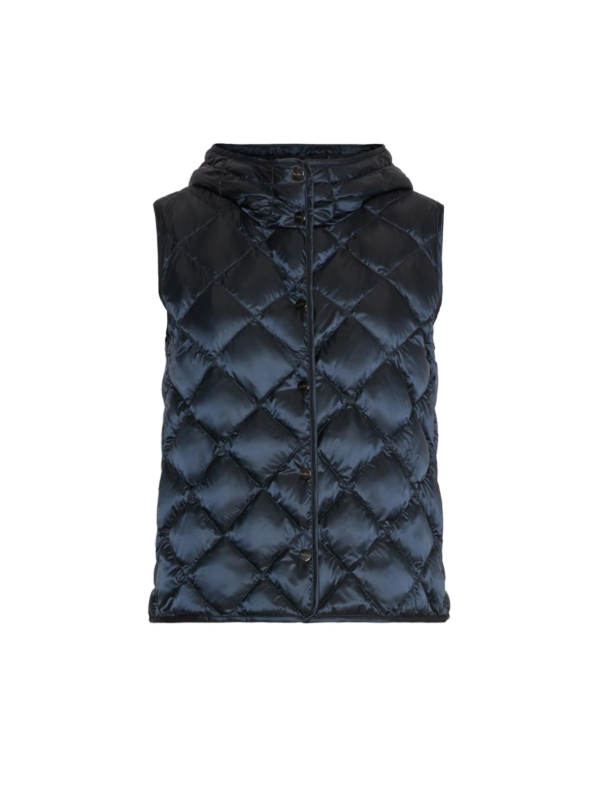 Max Mara Trefa Water-Repellent Canvas Padded Gilet in Midnight Blue Max Mara Trefa Water-Repellent Canvas Padded Gilet in Midnight Blue | Vests | Luxury Shoes
