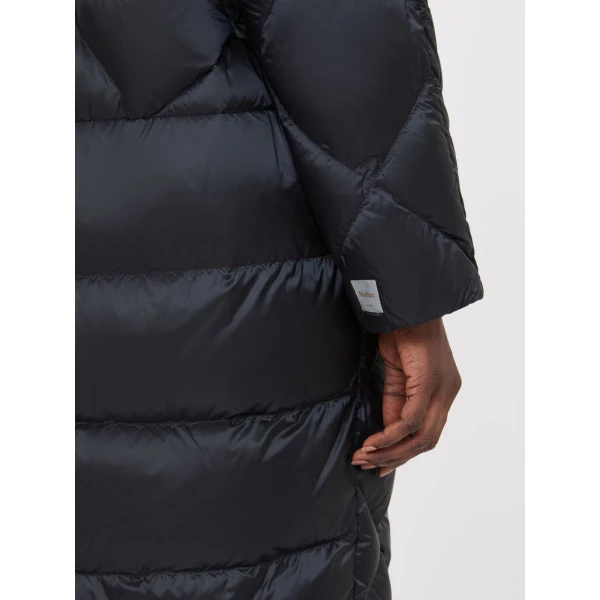 Max Mara Trefe Hooded Midi Puffer Jacket in Black | Coats | Luxury Shoes 