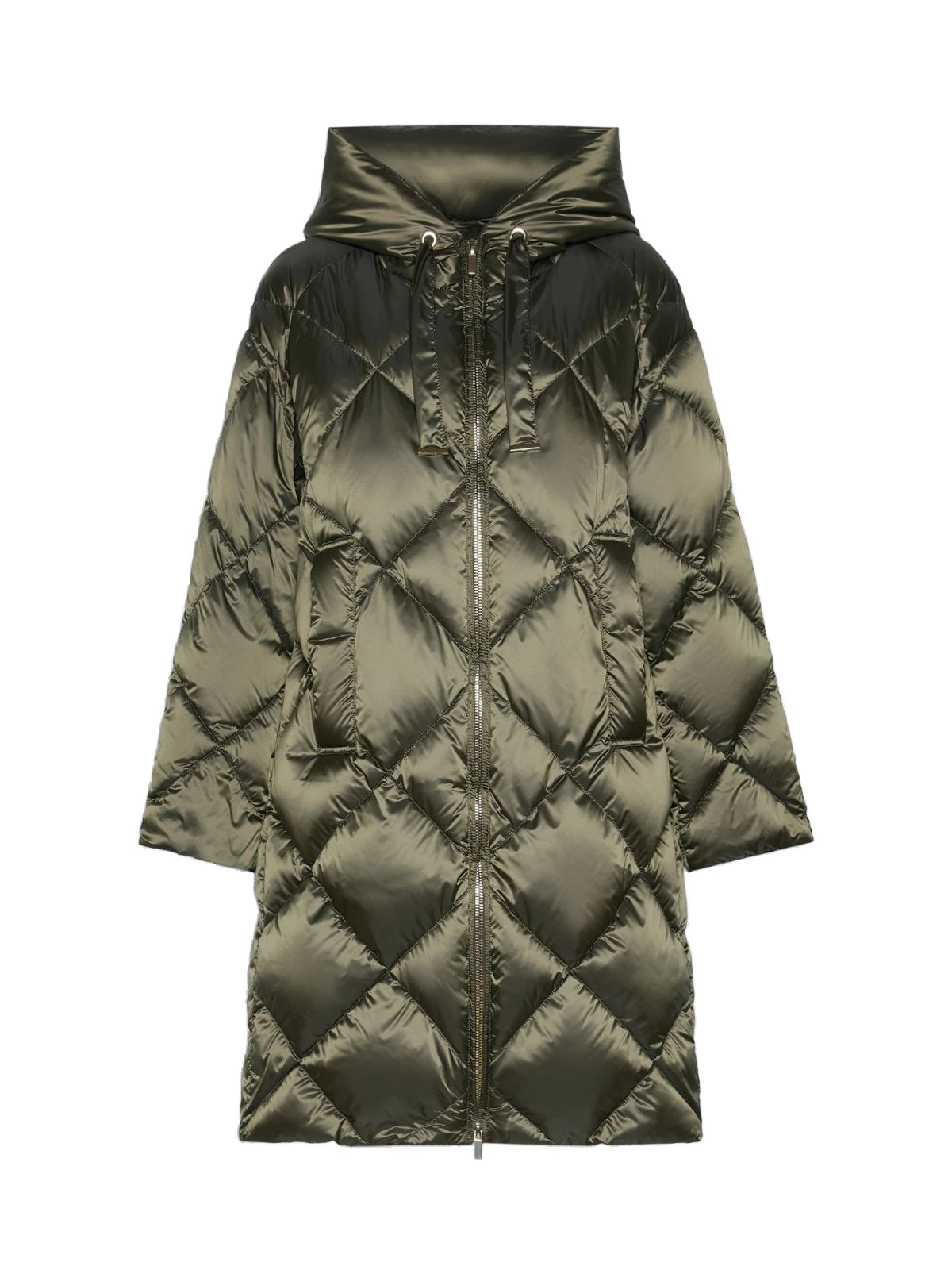 Max Mara Trefe Hooded Midi Puffer Jacket in Moss Green Max Mara Trefe Hooded Midi Puffer Jacket in Moss Green | Coats | Luxury Shoes