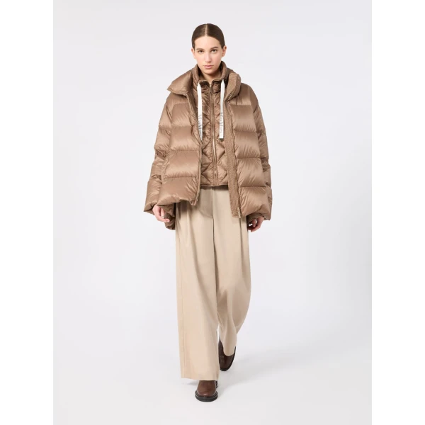 Max Mara Tregic Diamond-Quilted Padded Gilet in Camel | Vests | Luxury Shoes 