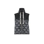 Max Mara Tregic Diamond-Quilted Padded Gilet in Medium Grey | Vests | Luxury Shoes 