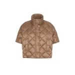 Max Mara Tresi Water-Repellent Canvas Padded Cape in Camel | Coats | Luxury Shoes 
