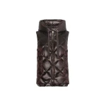 Max Mara Tropico Water-Repellent Canvas Padded Gilet in Brown | Vests | Luxury Shoes 