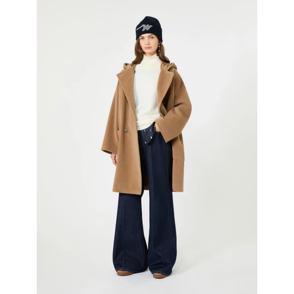 Max Mara Tropico Wool and Alpaca Hooded Coat in Camel | Wool Coat | Luxury Shoes 