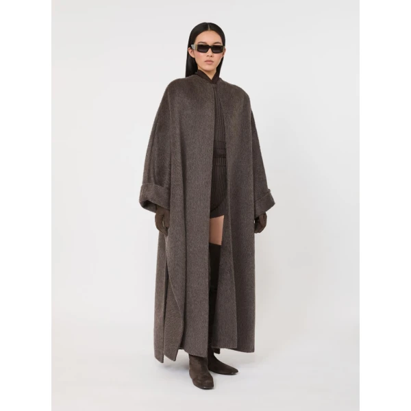 Max Mara Tropico Wool and Cashmere Ribbed Jumper in Mud | Sweaters | Luxury Shoes 