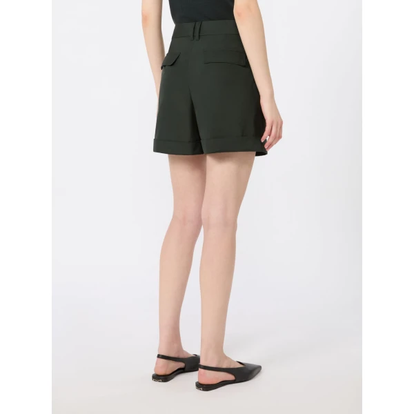 Max Mara Ubino Cotton Poplin Shorts in Green | Shorts | Luxury Shoes 