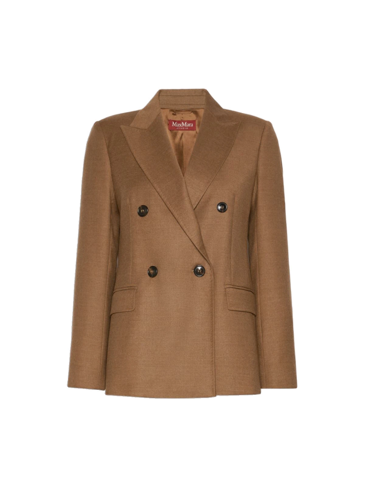 Max Mara Uditore Double-Breasted Wool Flannel Blazer in Tobacco Max Mara Uditore Double-Breasted Wool Flannel Blazer in Tobacco | Blazers | Luxury Shoes