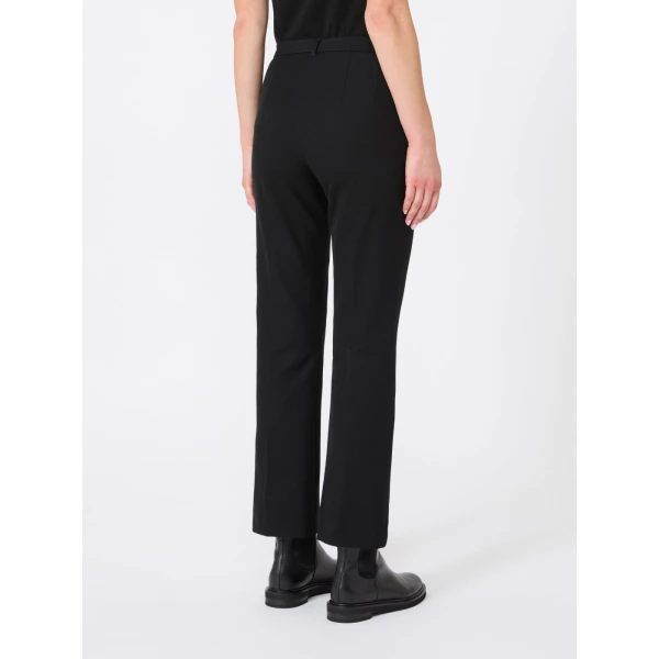Max Mara Umanita Stretch Cotton-Blend Trousers in Black | Tailored pants | Luxury Shoes 