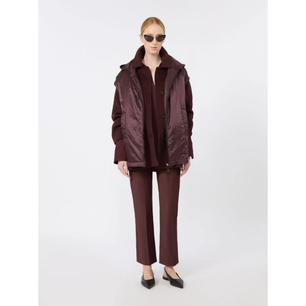 Max Mara Umanita Stretch Cotton-Blend Trousers in Bordeaux | Tailored pants | Luxury Shoes 