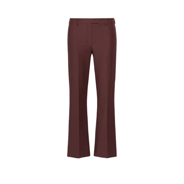 Umanita Stretch Cotton-Blend Trousers in Bordeaux