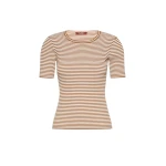 Max Mara Umano Slim Viscose Crepe Sweater in Caramel | Sweaters | Luxury Shoes 