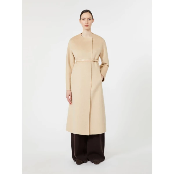 Max Mara Umico Albino Camel and Mohair Coat in Beige | Wool Coat | Luxury Shoes 