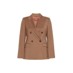 Max Mara Umico Double-Breasted Wool Blazer in Camel | Blazers | Luxury Shoes 