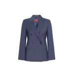 Max Mara Umico Double-Breasted Wool Blazer in Ultramarine | Blazers | Luxury Shoes 