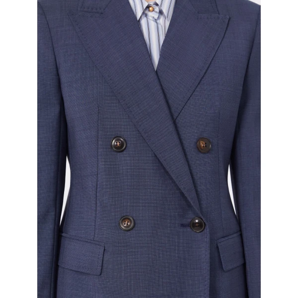 Max Mara Umico Double-Breasted Wool Blazer in Ultramarine | Blazers | Luxury Shoes 
